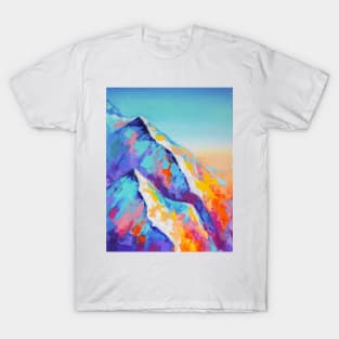 Mountain snow colorful landscape. T-Shirt